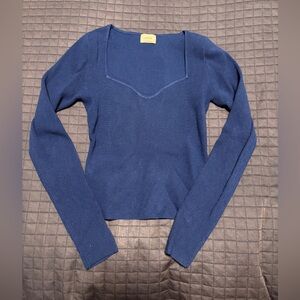 Wilfred Navy Knit Top